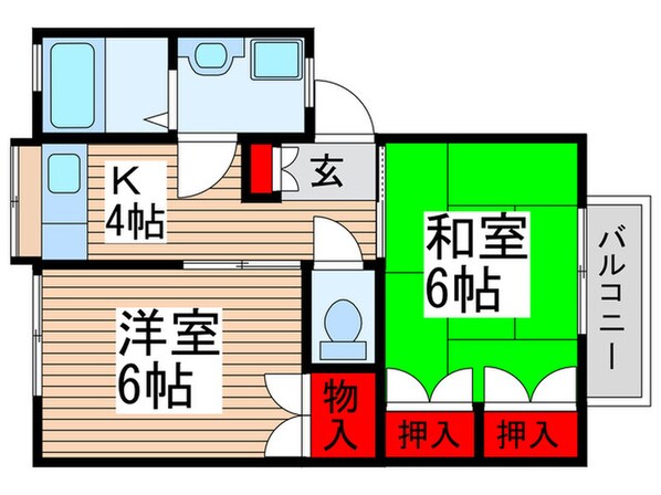 ニューＧＭコーポ１号棟の物件間取画像